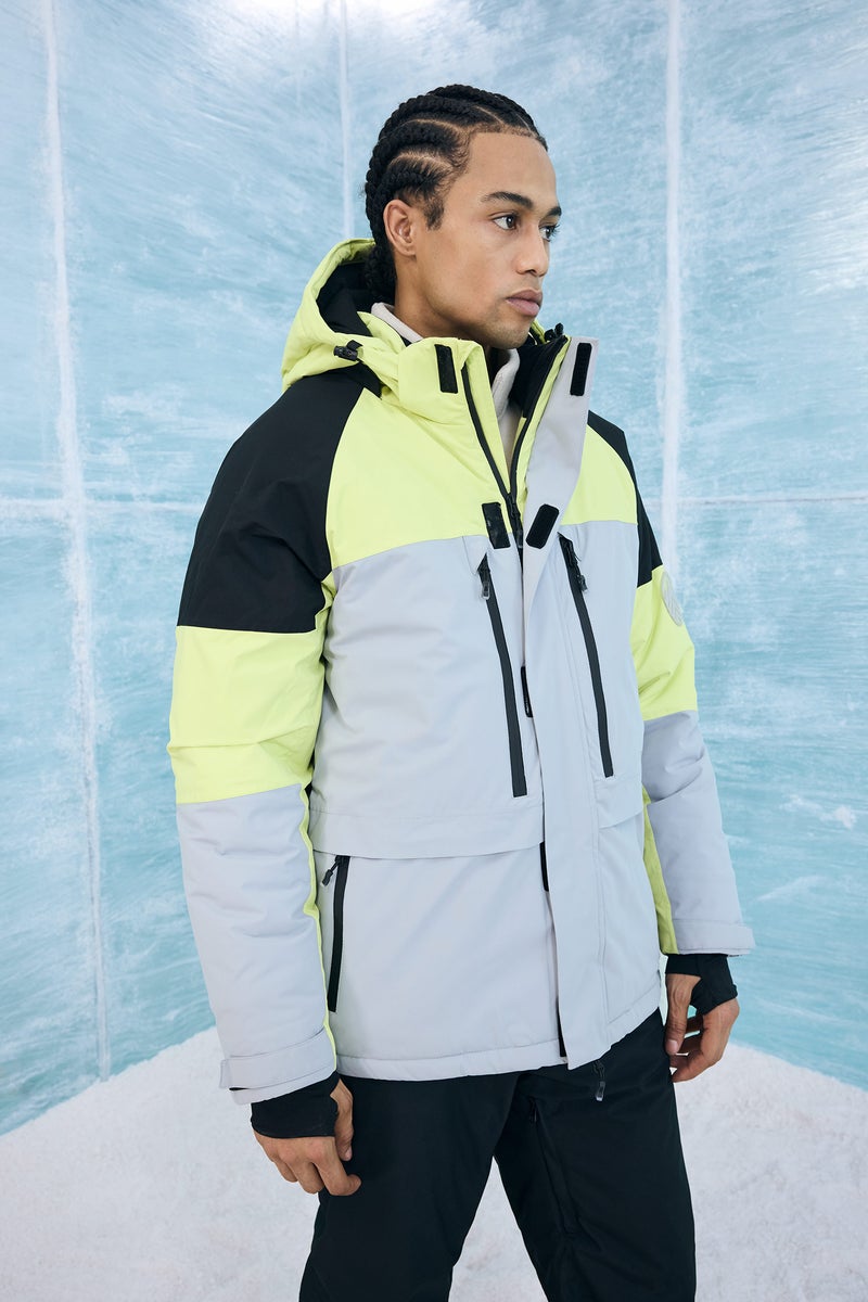 DeFacto Green Man Regular Fit Hooded Zippered Waterproof Ski Jacket Casual - Image 3